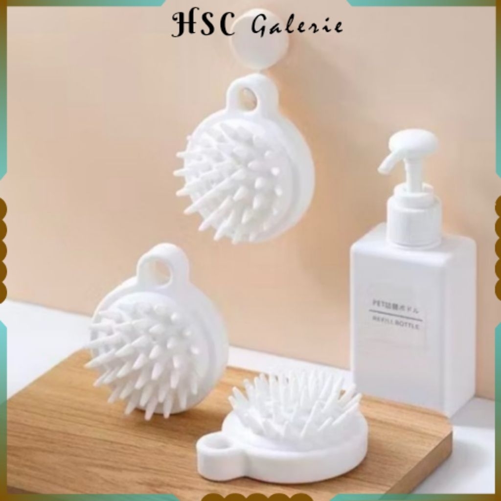 HSC Sisir Keramas Bulat Putih Sisir Pijat Kepala Saat Keramas