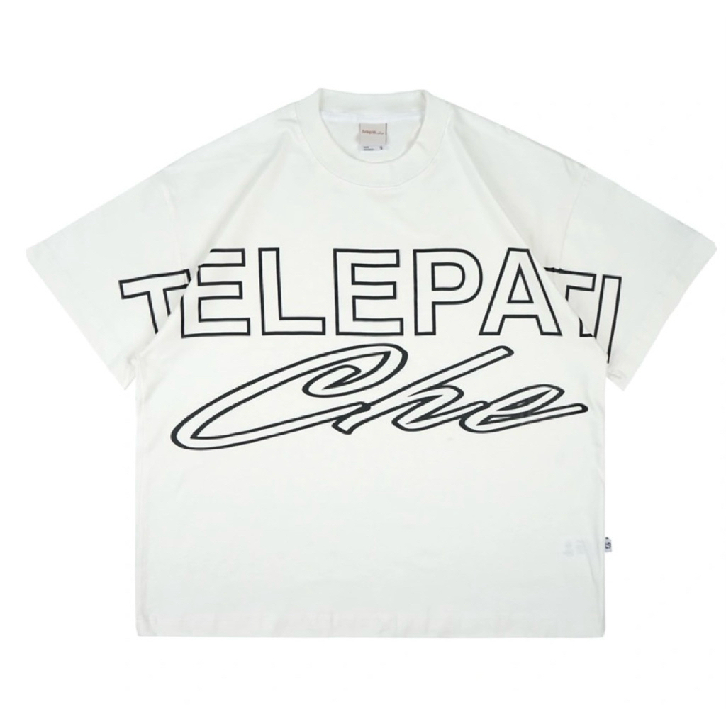 Telepatiche oversized white outline
