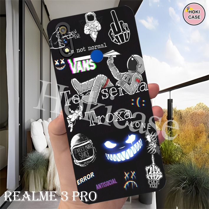 Case Lentur Realme 3 Pro - 5 Pro - 3- 5- 5i - 5s- Narzo 20A - Narzo 20 - Narzo 50A motif Nasa kekini