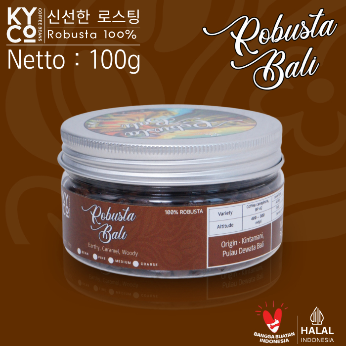 

Biji Kopi Robusta Bali 100 gram - Espresso Beans Grade 1 | Roast Beans | Mokapot | Medium Dark Roast | Kopi Susu | Blend Kopi | Kiyowo Coffee Roastery