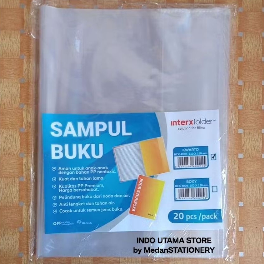 

[20 LEMBAR] SAMPUL BUKU PLASTIK INTER X FOLDER
