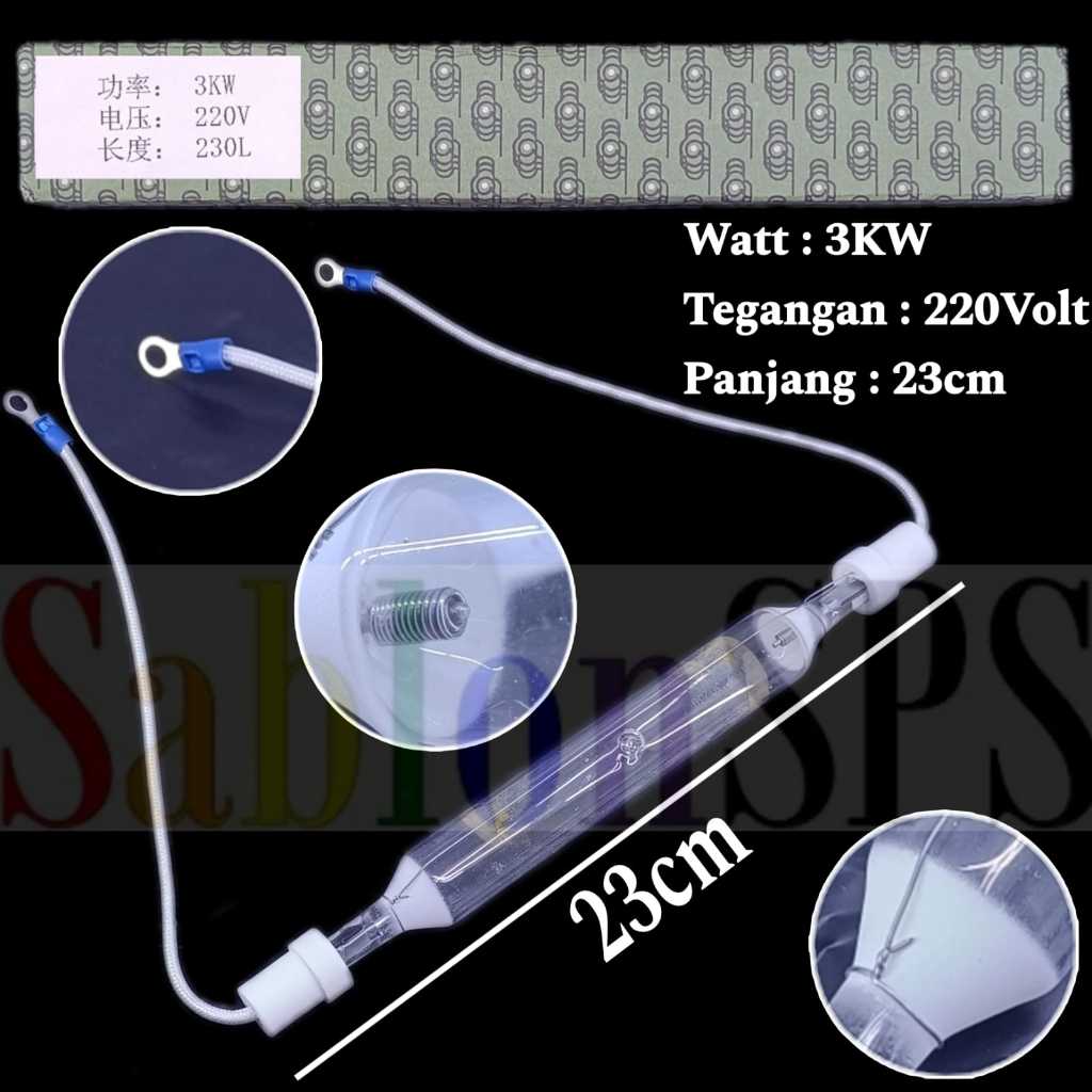 LAMPU MEJA AFDRUK 220V 23CM 3KW AFDRUK SABLON
