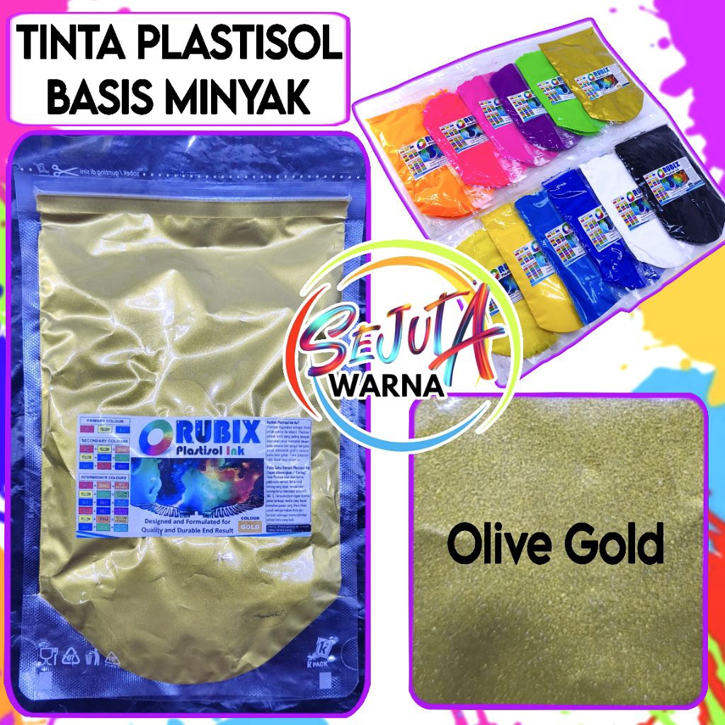 

TINTA PLASTISOL RUBIX OLIVE GOLD 200GR CAT SABLON KAOS