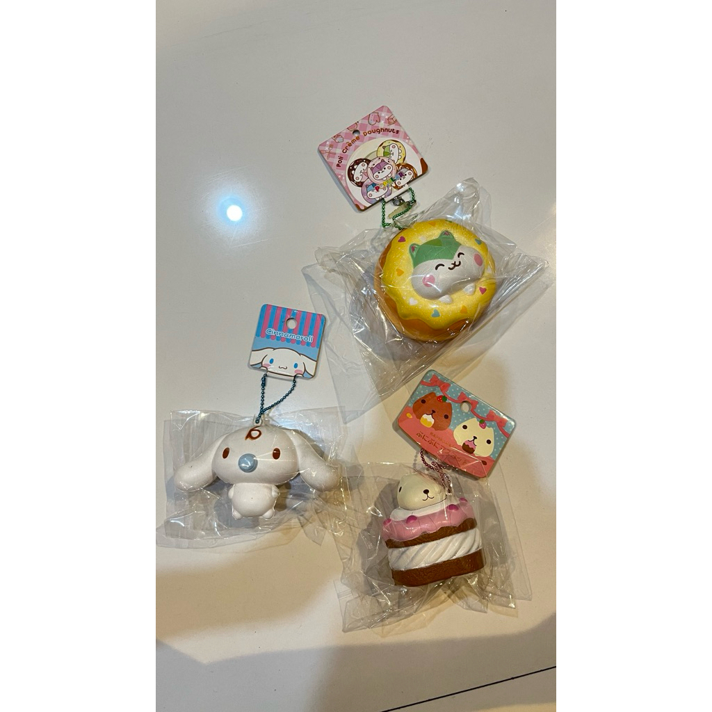 PRELOVED TAG SQUISHY POLI CINNAMOROLL KAPIBARASAN