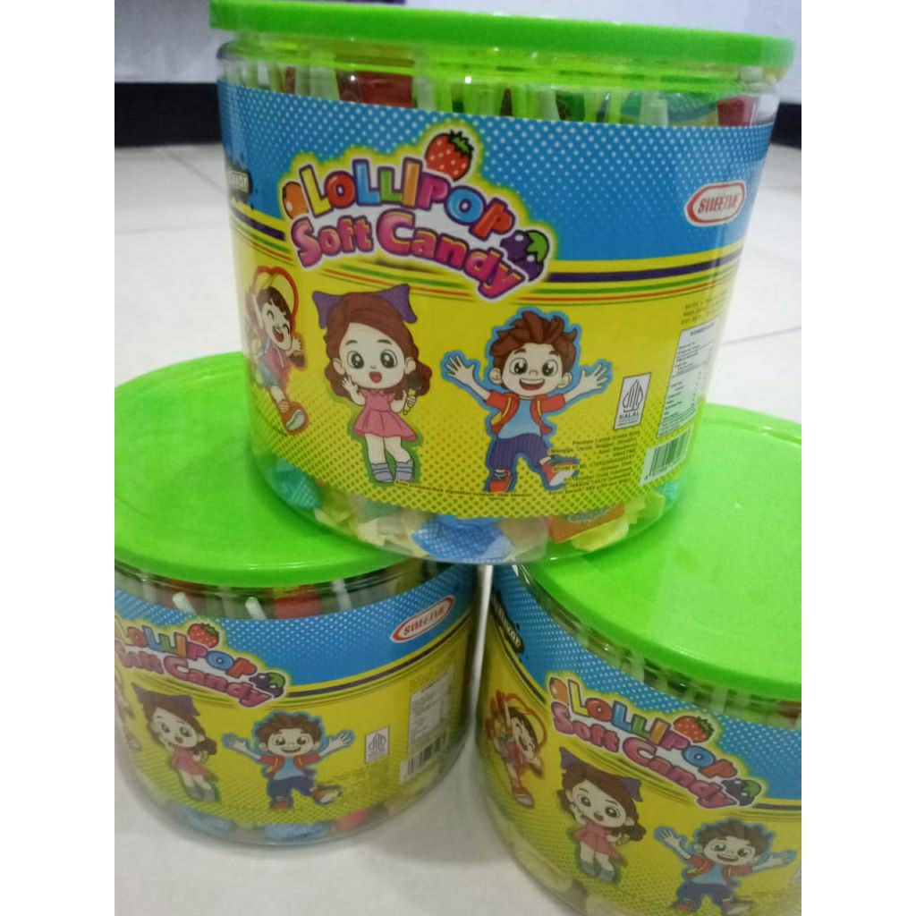 

Sweetme Lollipop soft candy permen halal aneka buah isi60pcs