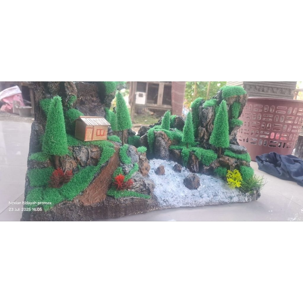 hardscape air terjun untuk akuarium 50.30. t.30