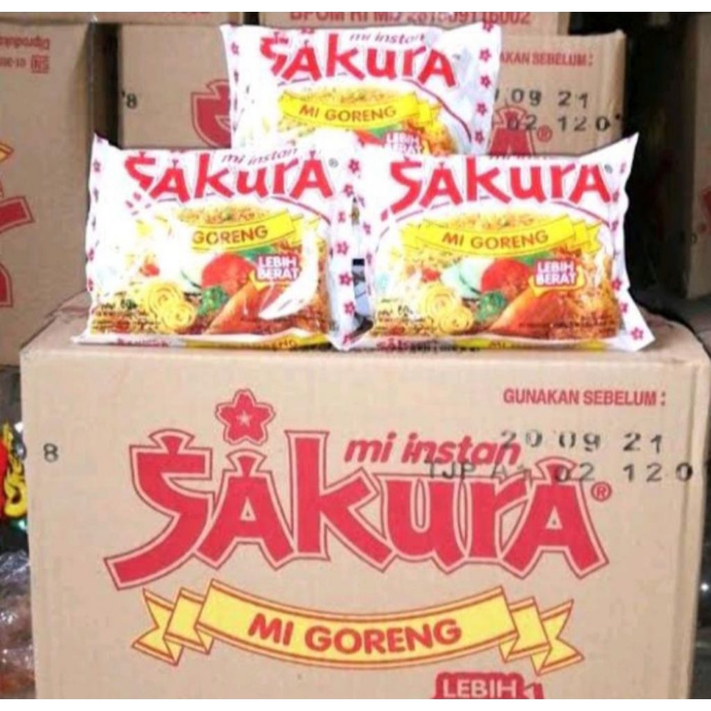 

MIE SAKURA GORENG 1 DUS ISI 40 BUNGKUS