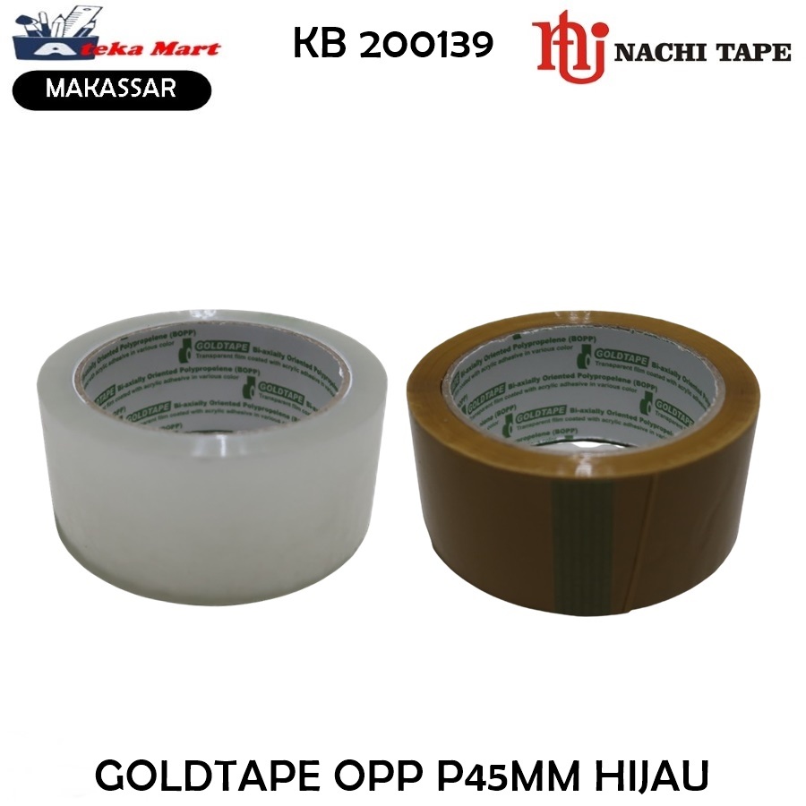 

[1 ROLL] NACHI OPP 46 HIJAU ISOLASI DUS GOLDTAPE