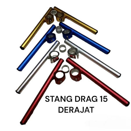stang jepit 15 derajat full cnc stang drag 15 drajat setir setang universal variasi motor laki Ninja