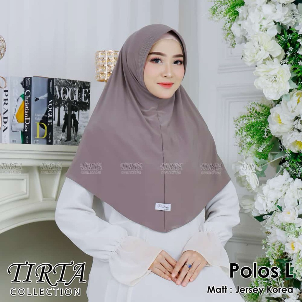 Tirta-Hijab instan jilbab bergo polos jersey korea by tirta collection