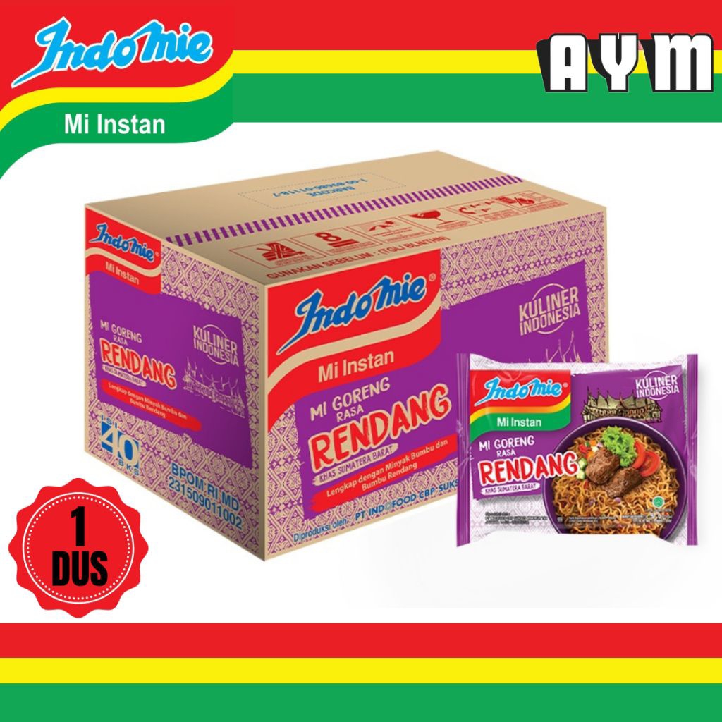 

INDOMIE MIE INSTANT MI GORENG RASA RENDANG 91gr (1 DUS )