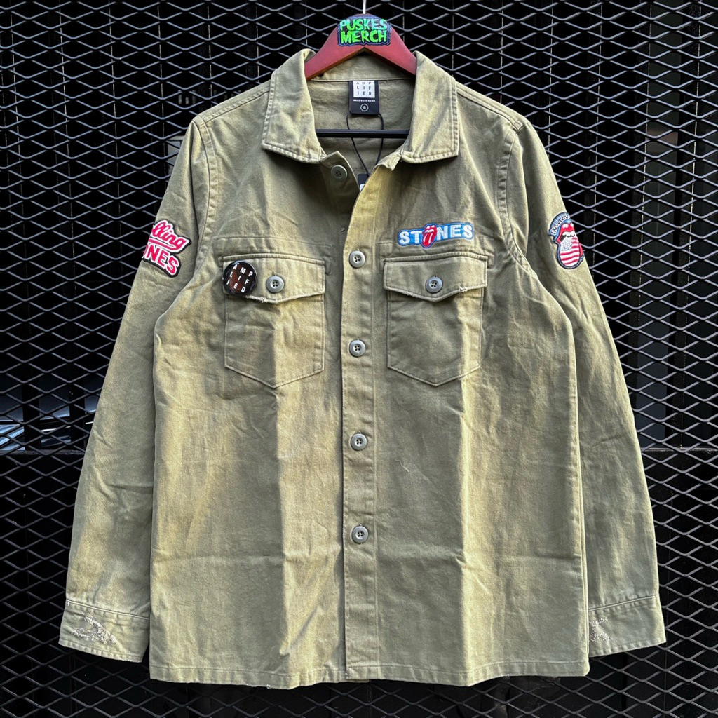 Official The Rolling Stones Military Shirt Jacket