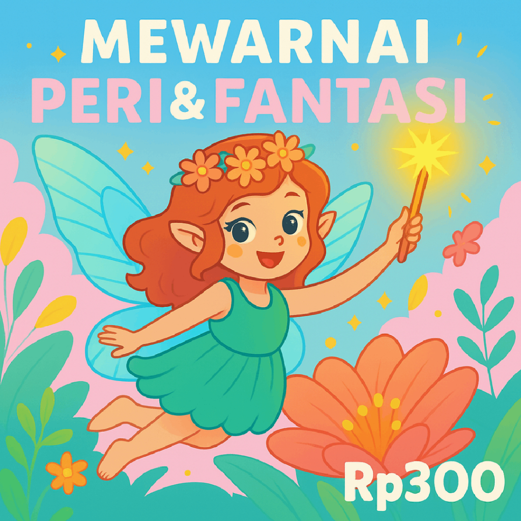 

Kertas Mewarnai Anak Tema Peri dan Fantasi - Ukuran A5 - Rp300 per Lembar (Minimal 10 Lembar)