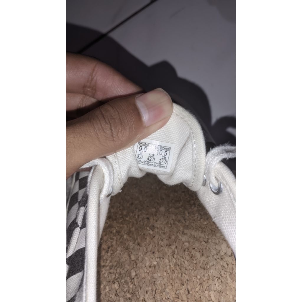 "VANS AUTHENTIC SF ECO THEORY BLACK CHECKERBOARD.