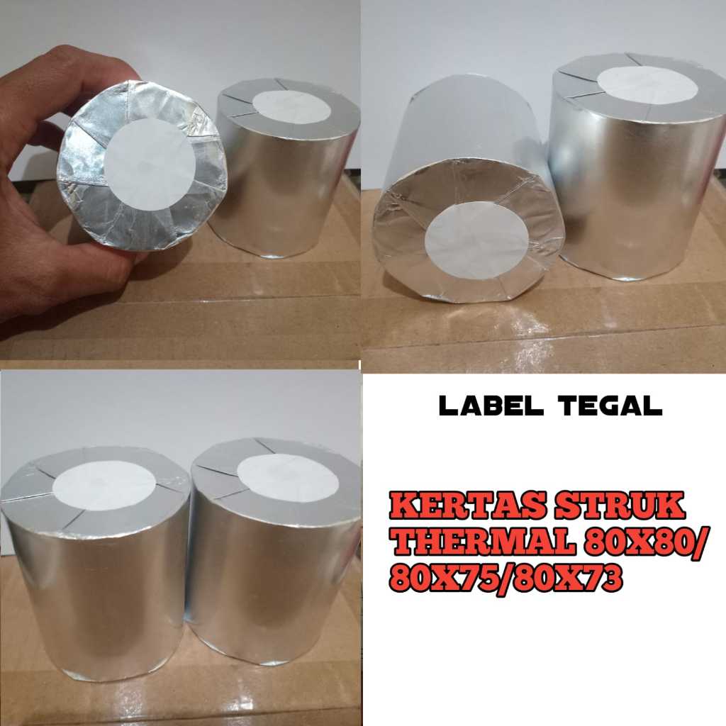 

ertas Struk Thermal 80x80 mm Thermal Struk Kasir EDC Thermal 80mm Hasil Cetak Hitam 1 Roll