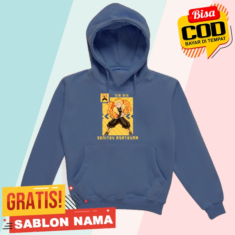 Hoodie Anak Demon Slayer Zenitsu Agatsuma / Jaket Anak Laki Laki & Perempuan Demon Slayer Zenitsu Ag