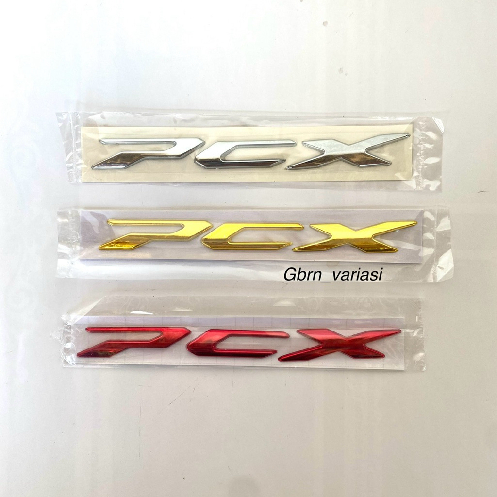 Emblem honda pcx 150 gold / emblem pcx timbul / Logo timbul pcx chrome / emblem pcx merah / emblem p