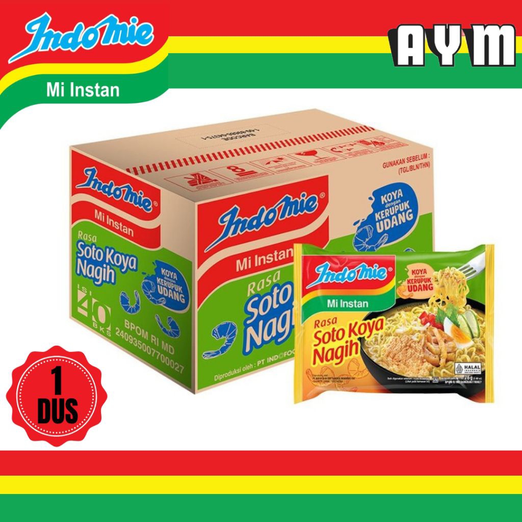 

INDOMIE MIE INSTANT RASA SOTO KOYA NAGIH (1 DUS)