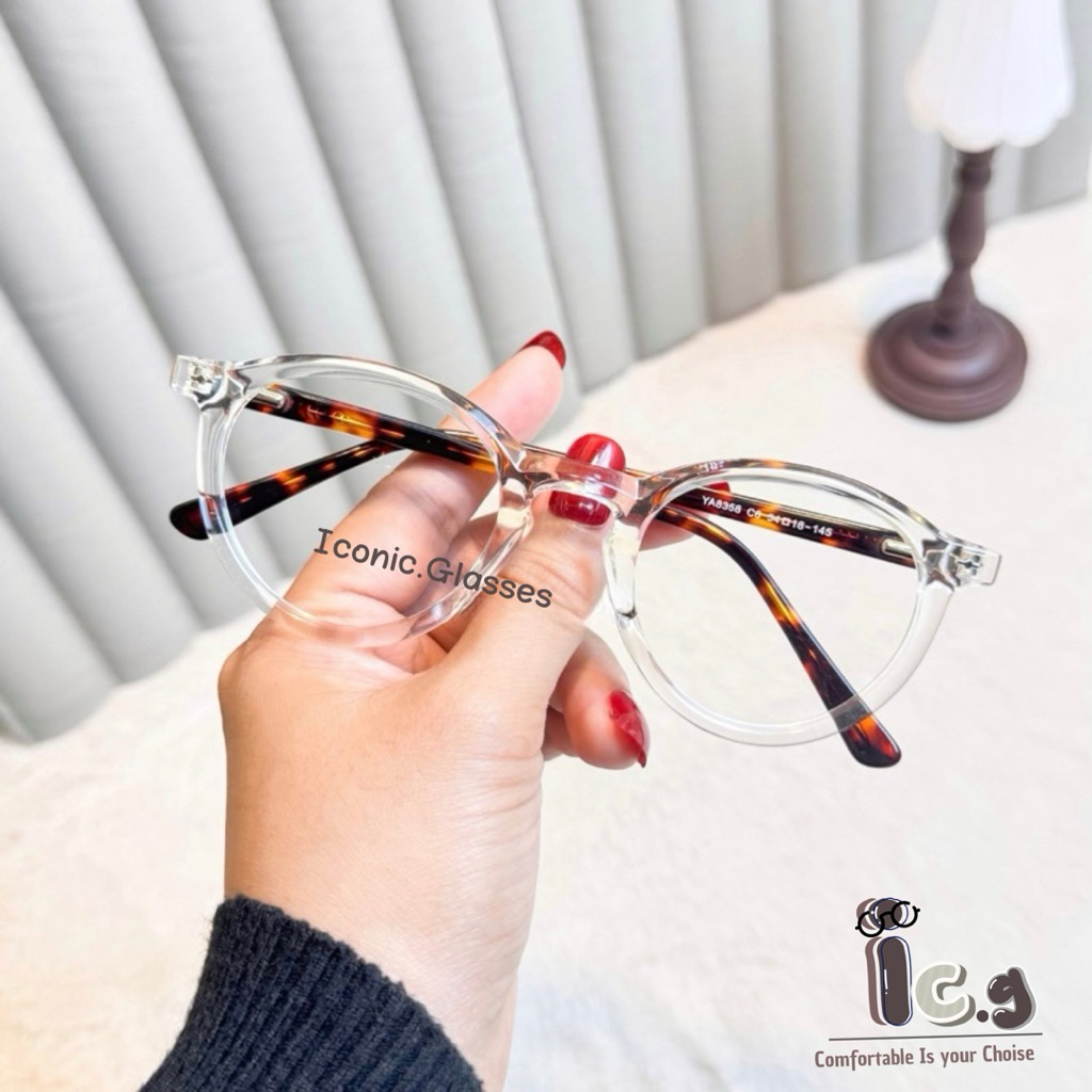 Kacamata Frame Bulat Kecil Pria Wanita Mns Dan Normal Antiradiasi Blueray Photocromic Bluecromic