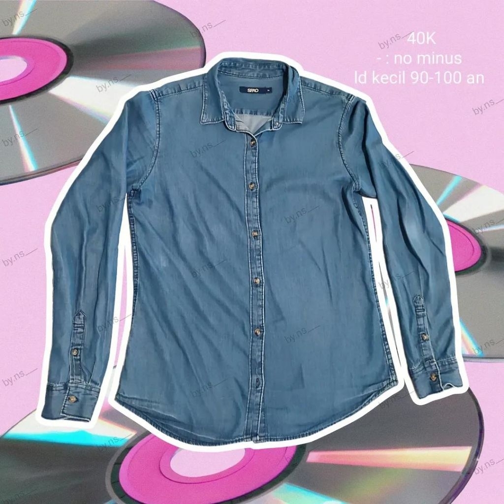kemeja denim brand spao