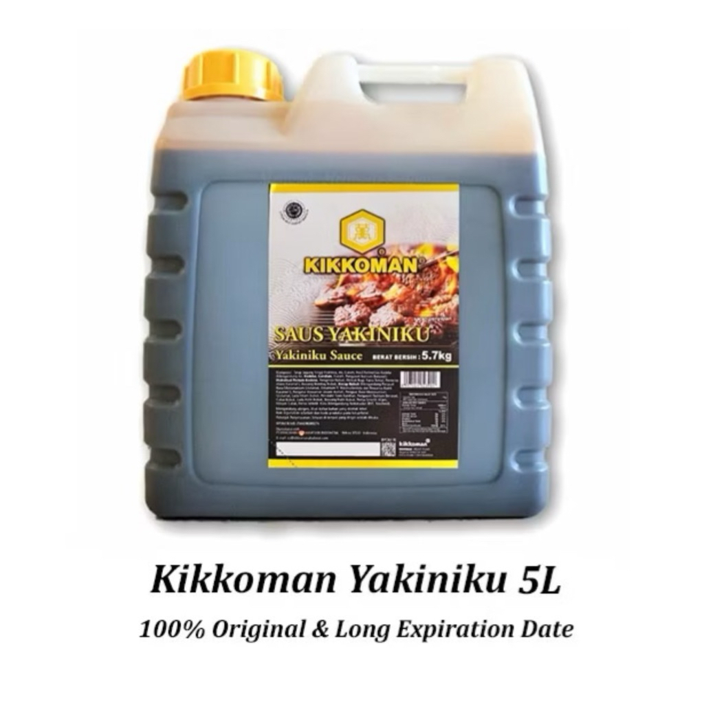 

Kikkoman Saus Yakiniku 5 Liter - Japanese BBQ Sauce Halal | Rasa Gurih Manis & Original