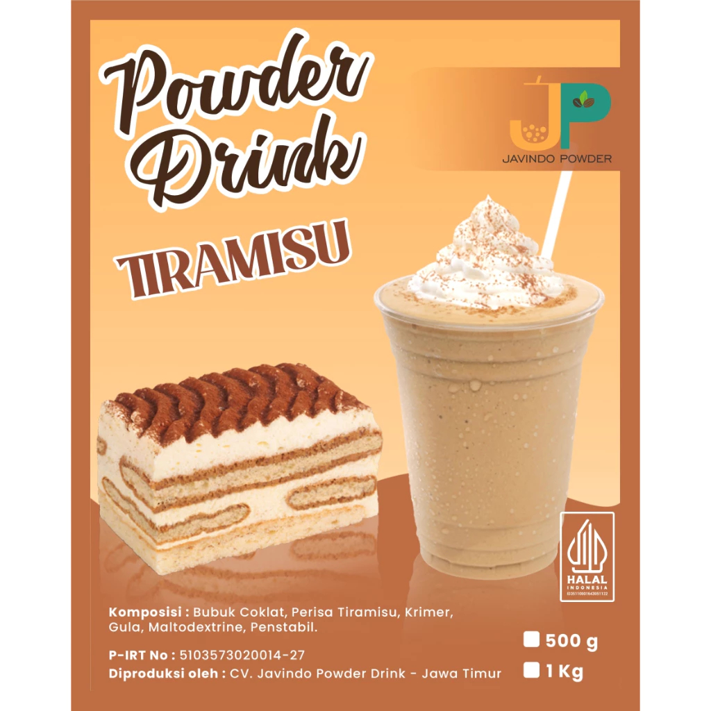 

JAVINDO Bubuk Minuman Rasa Tiramisu 1Kg / 1 Kg Reguler - Javindo Powder