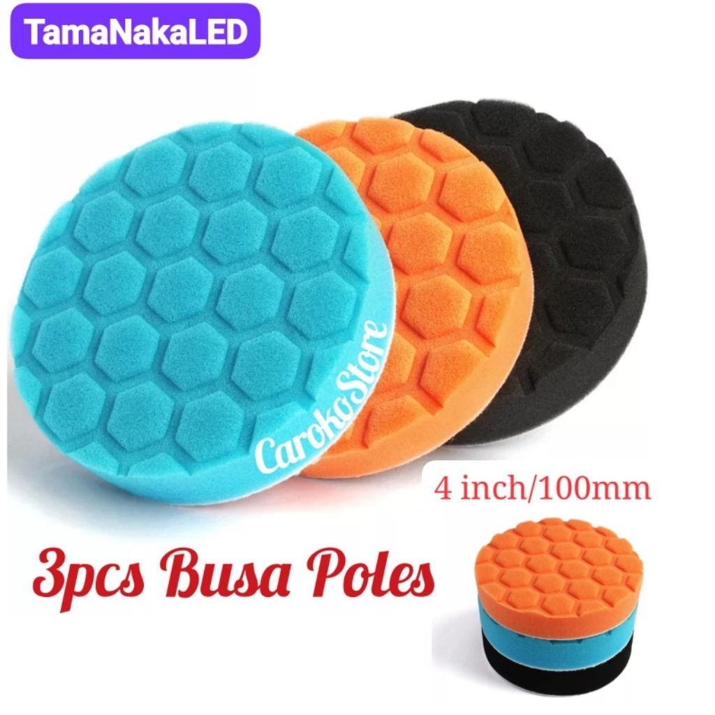 Busa poles 4inch 3pcs hexagonal compound wax mobil