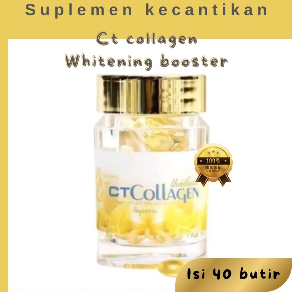 CT Collagen original thailand pemutih badan | suplemen kecantikan whitening booster isi 40 butir