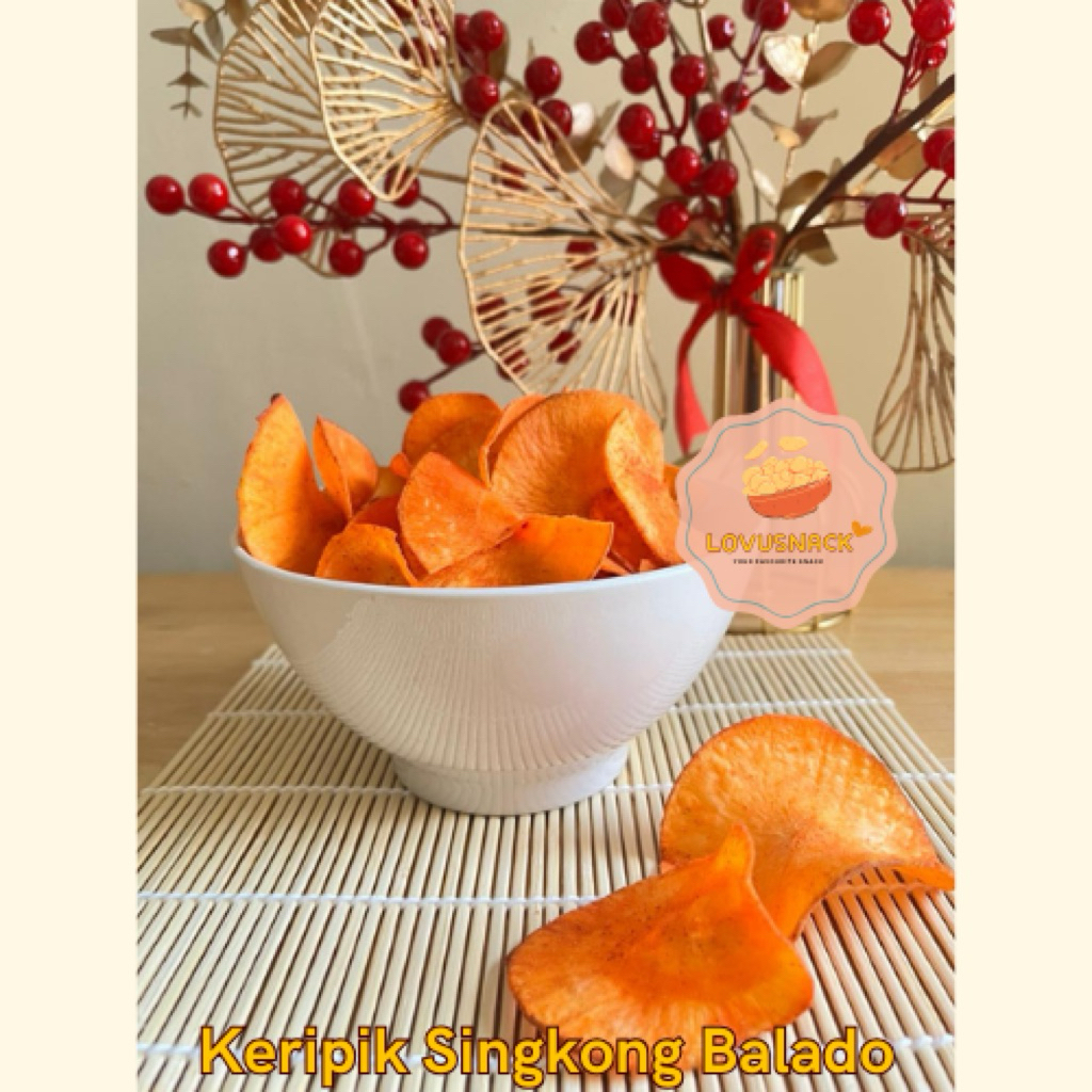 

Keripik Singkong Balado by Lovusnack - Gurih & Renyah!