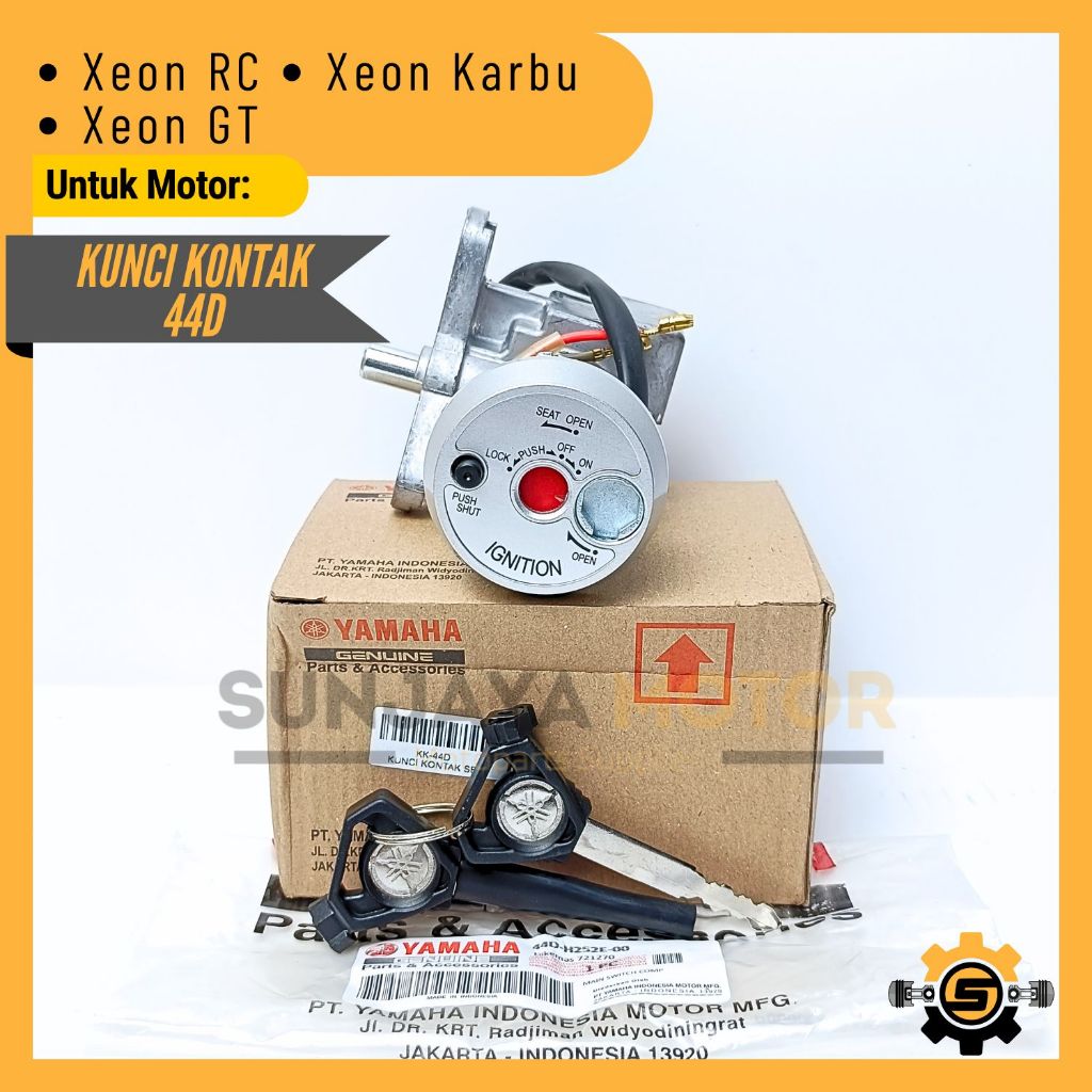 Kunci Kontak Set 44D Keyset Konci Kontak Original Yamaha Xeon GT Xeon Karbu Xeon RC Kunci 1 Set Key 