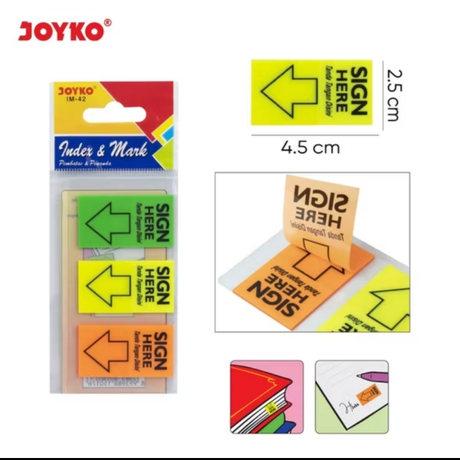 

Joyko Index & Mark IM-42 1 Box isi 24 Pcs Penanda Pembatas Plastik