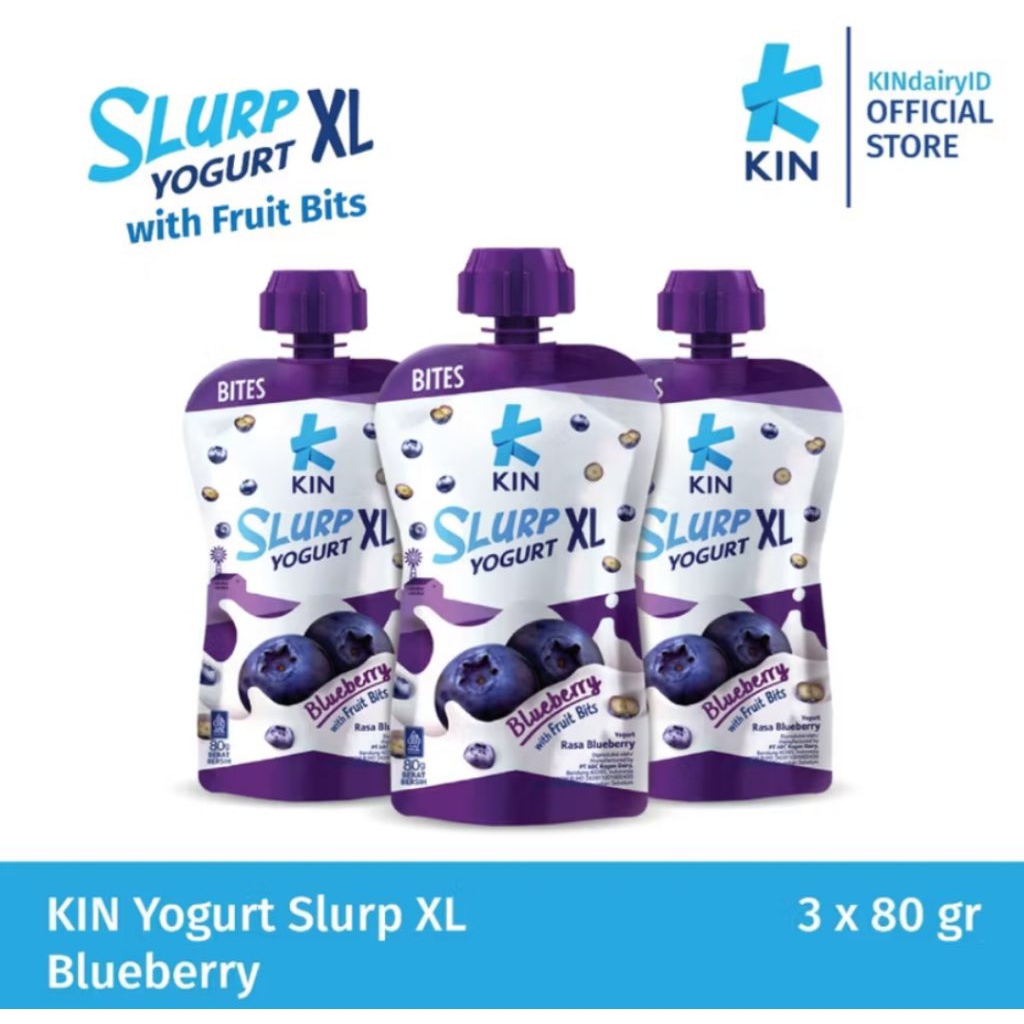 

KIN Yogurt Slurp XL Blueberry 3x80gr