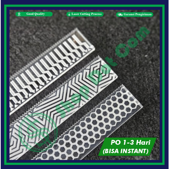 

Acrylic / Akrilik Lazy Eyes 5mm Bening + Grafir (27cm x 2.7cm)