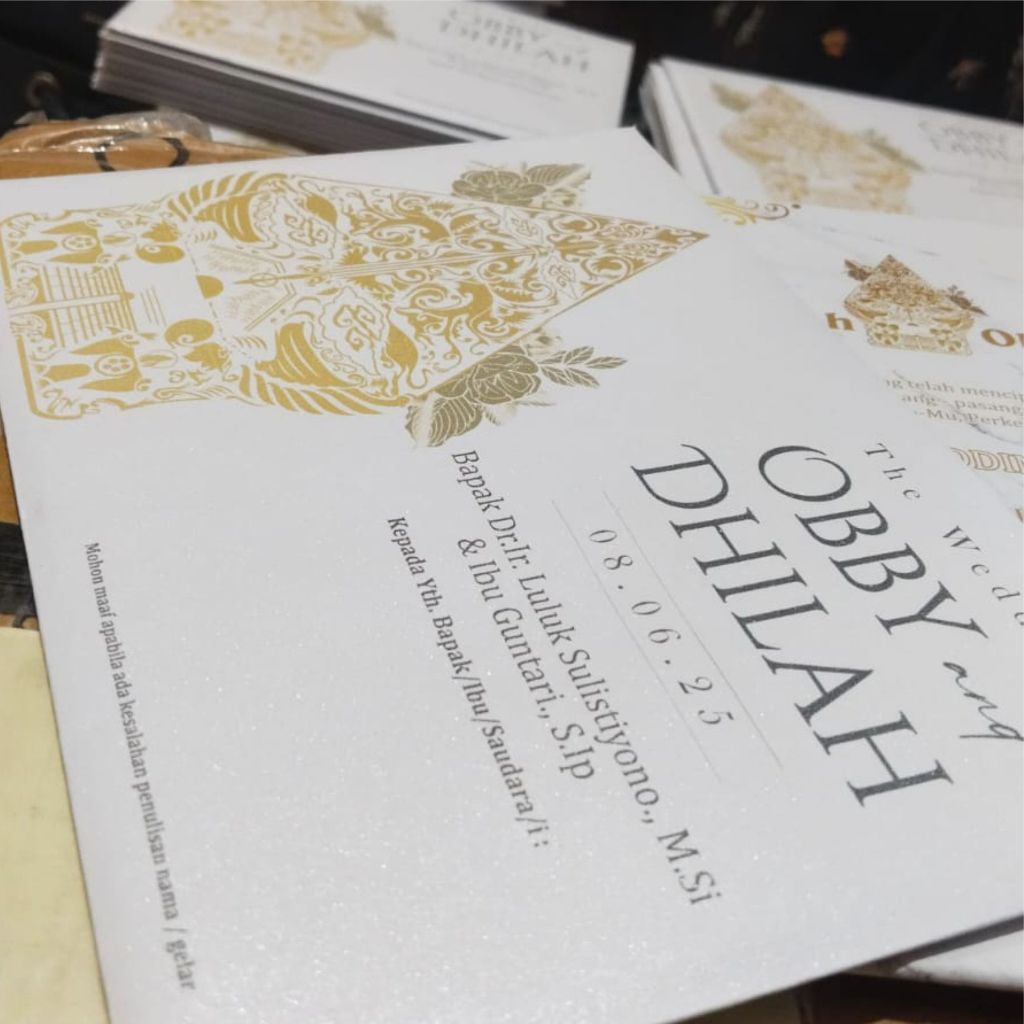 UNDANGAN JASMIN GLITER, UNDANGAN AMPLOP, UNDANGAN WAYANG, UNDANGAN GUNUNGAN