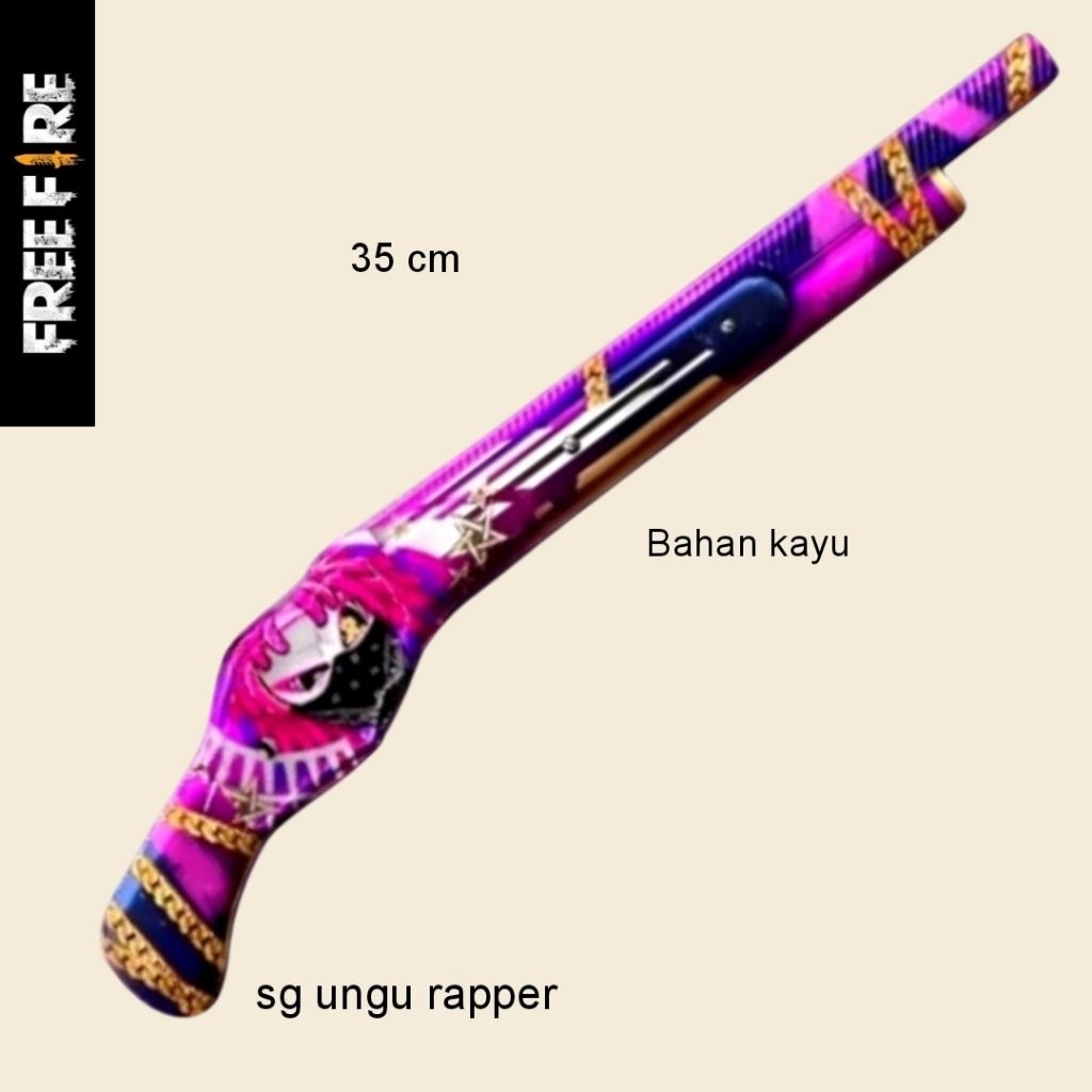 Mainan kayu SG UNGU RAPPER anak laki laki