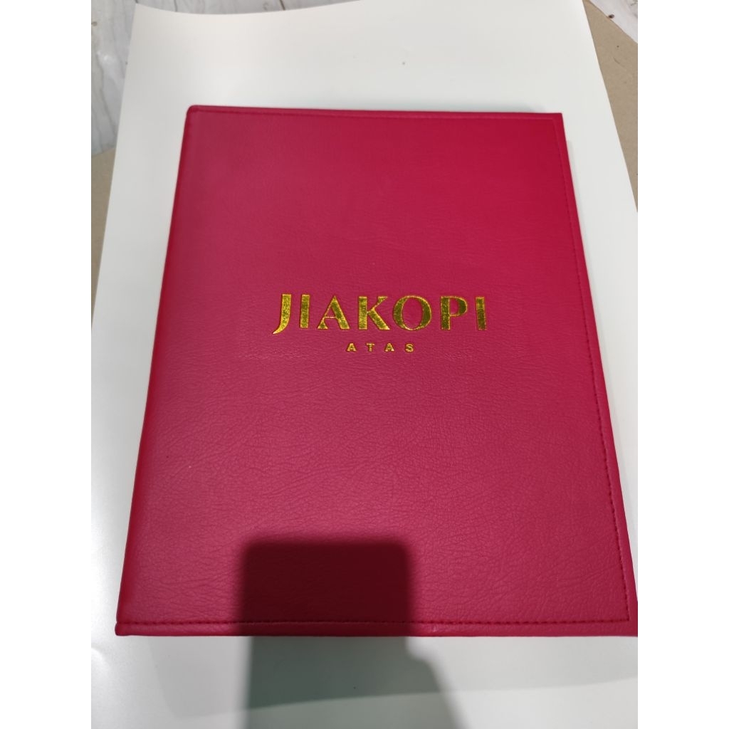 

Cover buku menu restoran/cafe/hotel custom logo embos