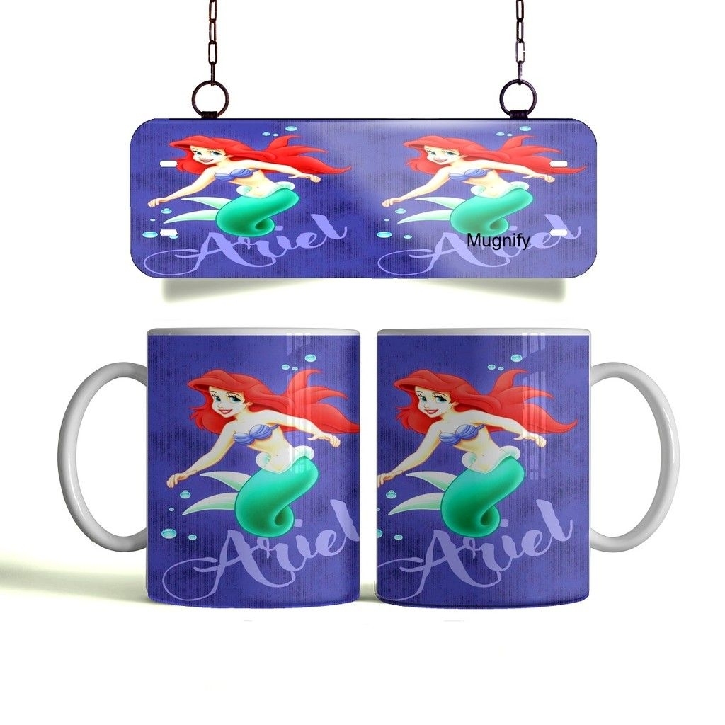 Gelas Mug Ariel The Little Mermaid Disney - Desain Putri Duyung Cantik, Kado Imut