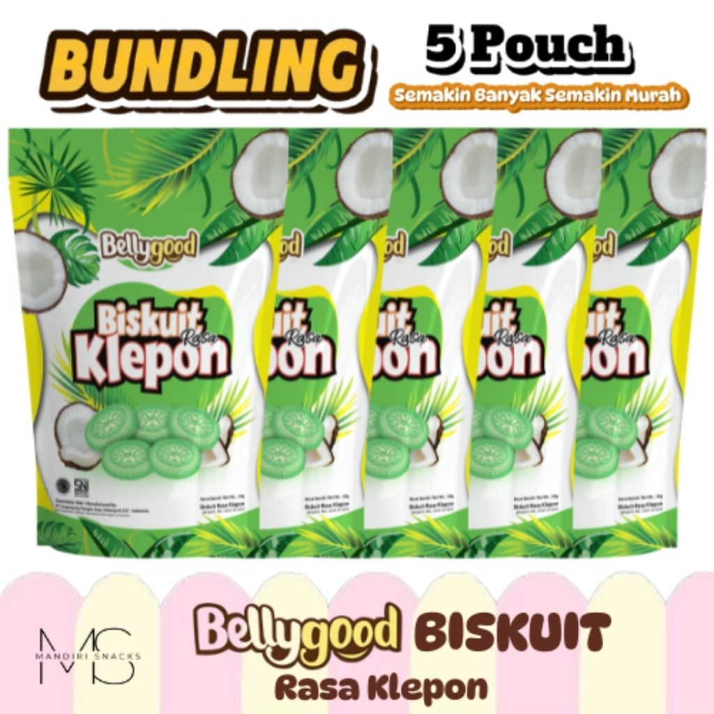 

[BUNDLING 5 POUCH] BELLYGOOD BISKUIT KLEPON Kemasan Pouch