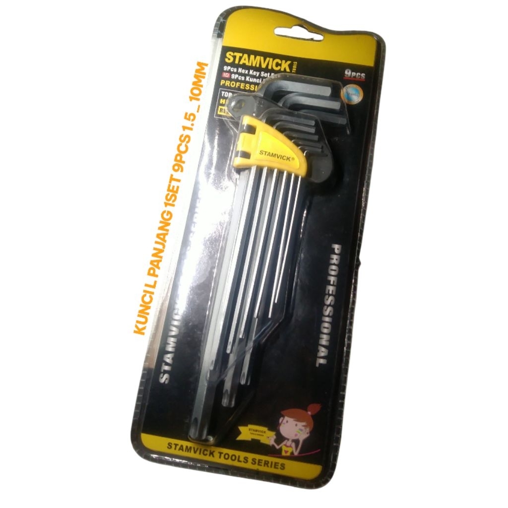 STAMVICK KUNCI L SET PANJANG 9PCS