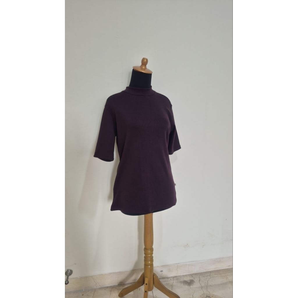 sweeter baju blouse wanita ungu gelap XL merk remix jeans