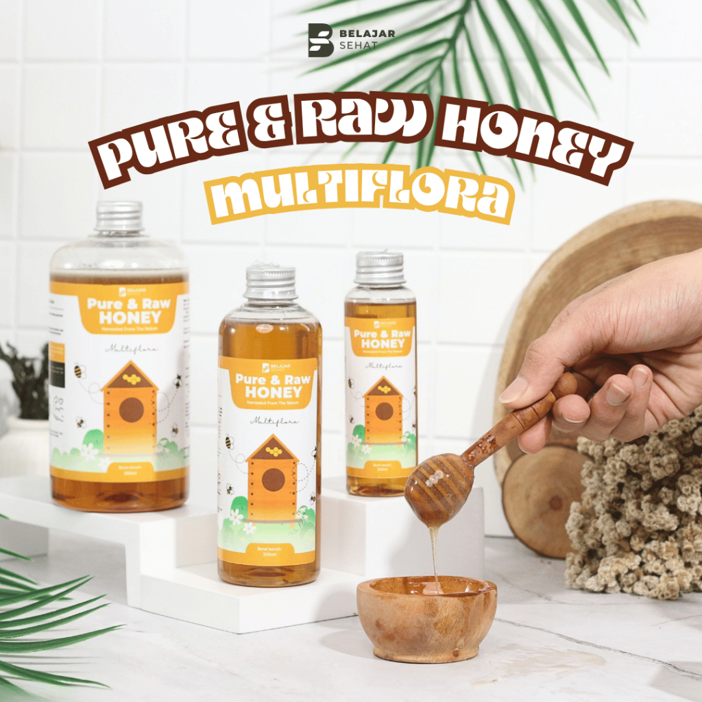 

Belajar Sehat - Madu Multiflora 600 gr Asli Murni Full Nektar Pure & Raw Honey Tanpa Campuran