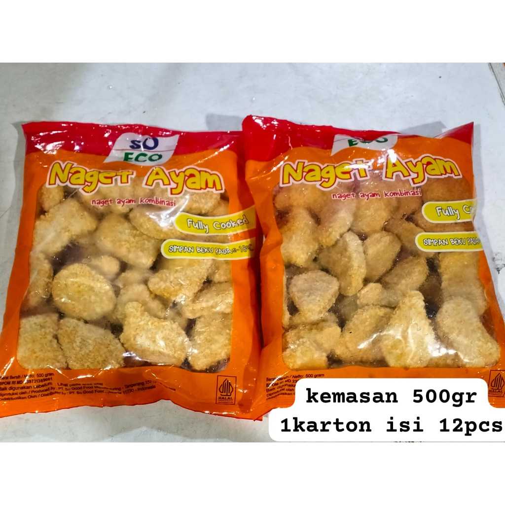 

h NAGET AYAM SO ECO 500GR CHICKEN NUGGET HALAL