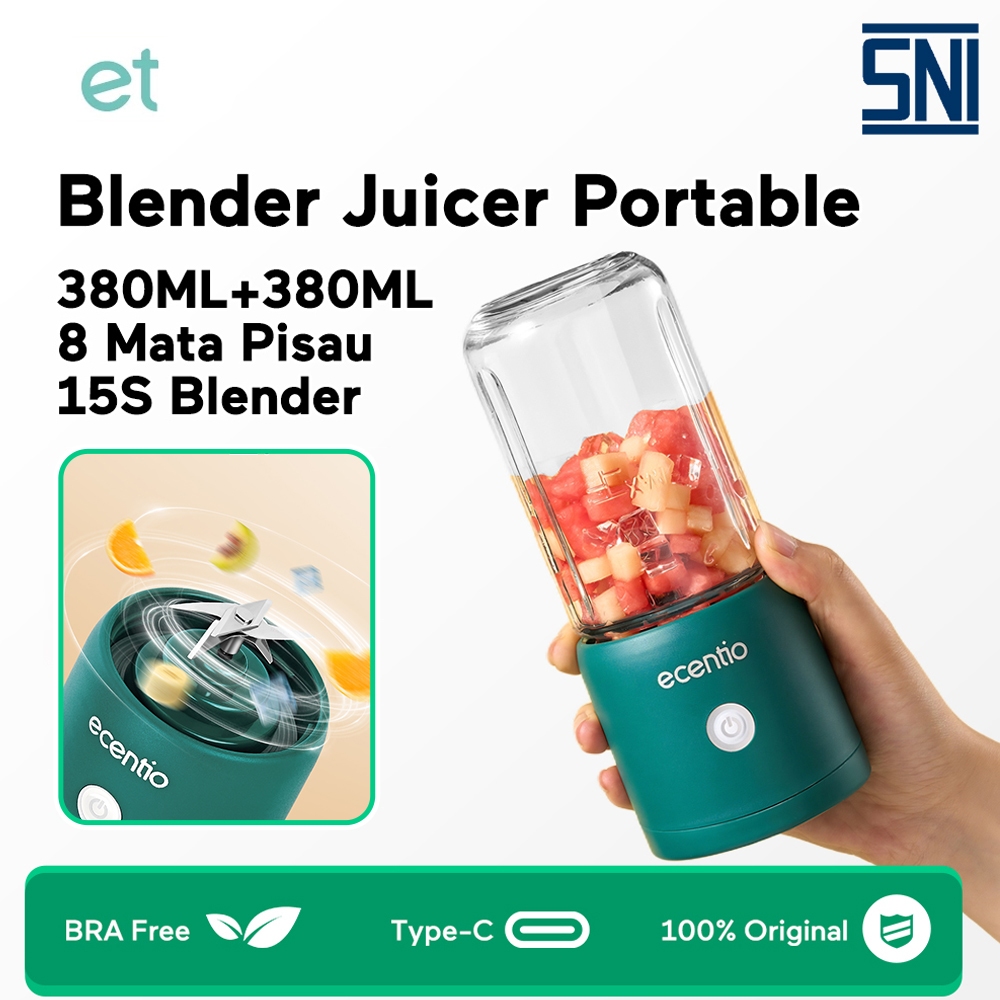 Hadiah Gratis 1 ET.Juicer Blender Mini Juicer Buah Tanpa Ampas 8 Mata Pisau Pembuat Jus Rechargeable
