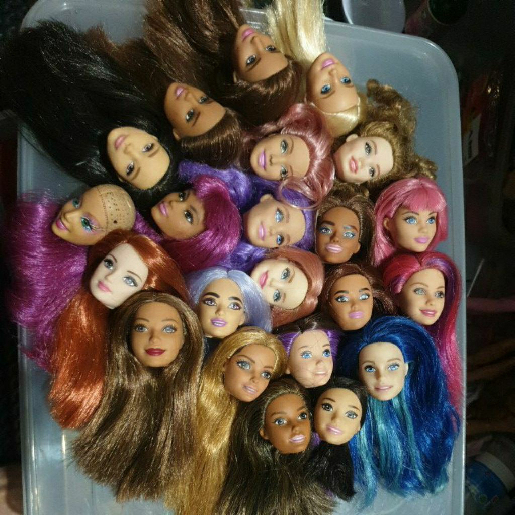 Kepala boneka barbie preloved cantik