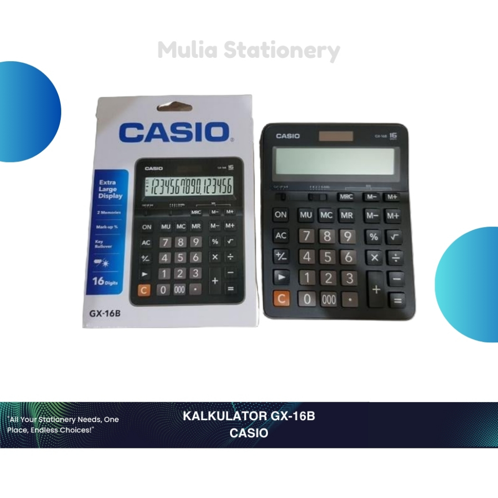 

Kalkulator CASIO GX-16B / Kalkulator 16 Digit | CASIO Calculator Check & Recheck GX-16B | Perlengkapan Kantor