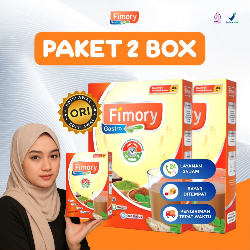 

Paket 2 PCS Fimory Minuman Umbi Garut 5X Atasi Asam Lambung Menahun dan GERD | Halal & Sudah BPOM