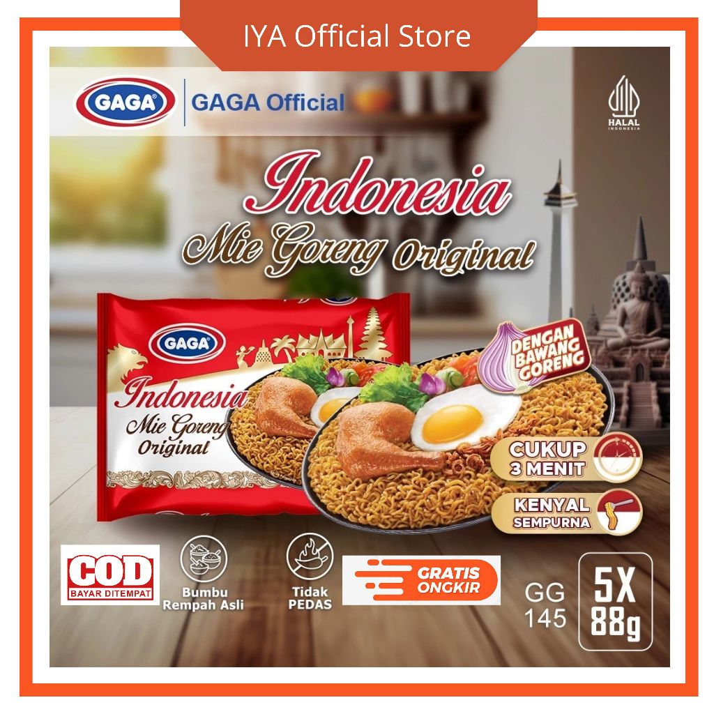 

GAGA Indonesia Mie Goreng Original 5 Pcs (GG145)