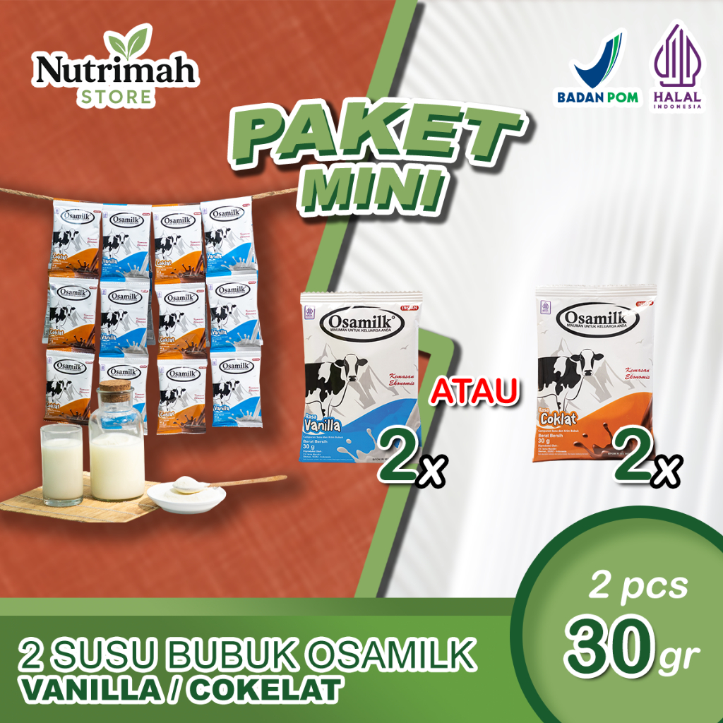 

Osamilk Sachet 2 Pcs – Vanilla / Coklat / Mix – Susu BB Lezat & Praktis