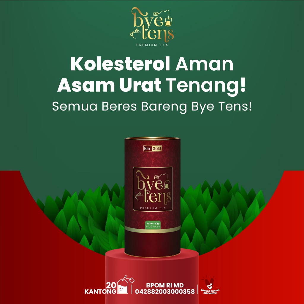 

Bio Gold Bye Tens Teh Herbal Alami Membantu Menstabilkan Kolesterol dan Hipertensi