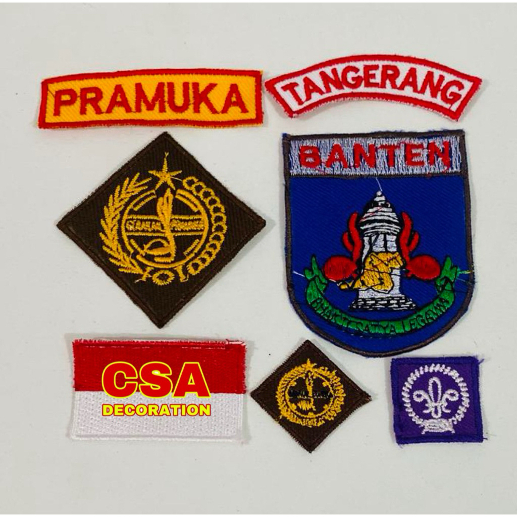 ATRIBUT BADGE PRAMUKA PUTRA PUTRI TANGERANG [ 1 SET ]